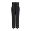 Sa Su Phi Black Silk Casual Pants In Black