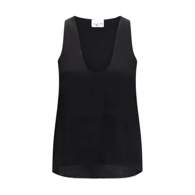 SA SU PHI BLACK SILK SLEEVELES T-SHIRT