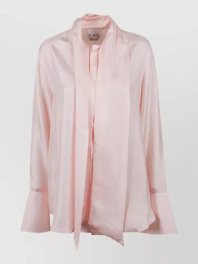 Sa Su Phi Blouse With Scarf In Pink