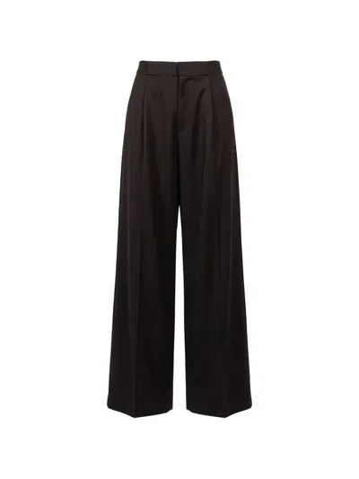 Sa Su Phi Bogart Pleated Palazzo Pants In Brown