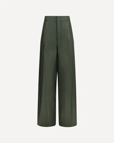 Sa Su Phi Bogart Silk Twill Trousers In Verde