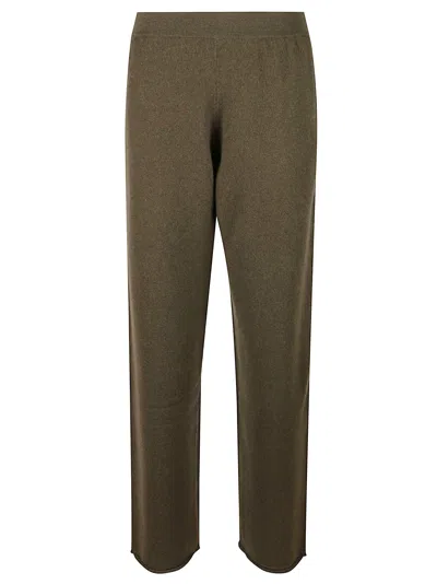 Sa Su Phi Brown Textured Track Pants With Relaxed Fit In Green