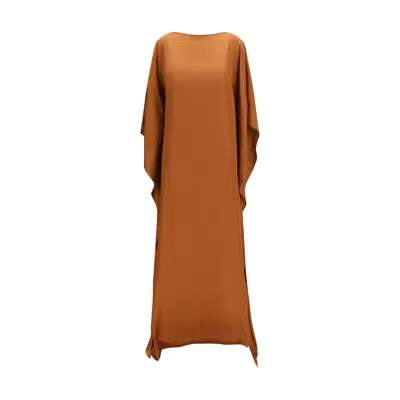 Sa Su Phi Brown Viscose Long Women's Dress