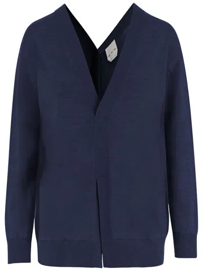 Sa Su Phi Cashmere And Silk Blend Knit Cardigan In Blue