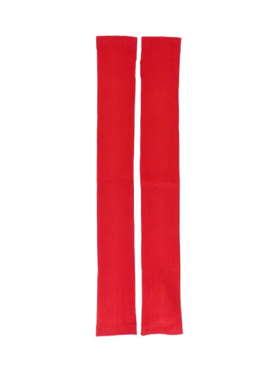 Sa Su Phi Cashmere And Silk Gloves In Red