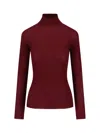 Sa Su Phi Ribbed Cashmere-silk Sweater With High Neckline And Fitted Silhouette In Black