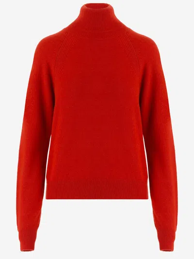 Sa Su Phi Cashmere And Silk Sweater With A Turtle Neck In Red