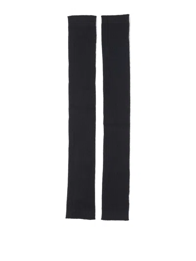 Sa Su Phi Cashmere And Wool Gloves In Black