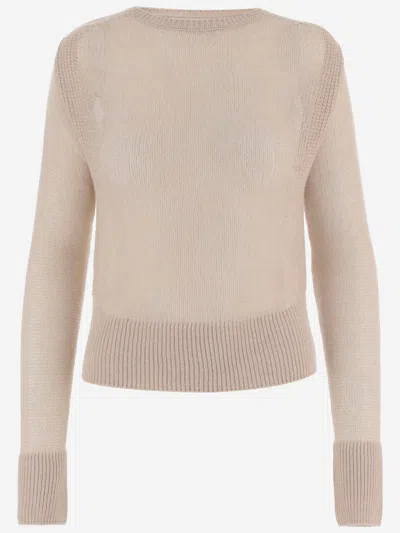 Sa Su Phi Cashmere Crew Neck Sweater In Brown