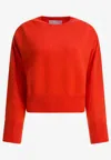Sa Su Phi Cashmere Crewneck Sweater In Orange