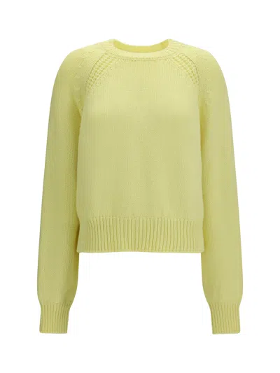 Sa Su Phi Cashmere Crewneck Sweater In Yellow