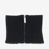 Sa Su Phi Ribbed Knit Scarf With Central Silver Zipper In Black