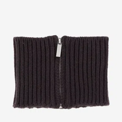 Sa Su Phi Cashmere Knit Cash Collar In Brown