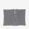 Sa Su Phi Ribbed Zip Neck-warmer Scarf In Gray