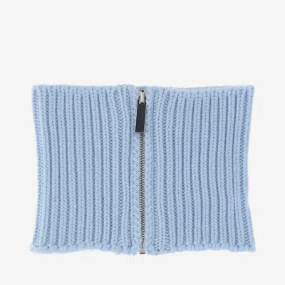 Sa Su Phi Cashmere Knit Cashmere Collar Scarf In Blue