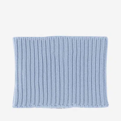 Sa Su Phi Cashmere Knit Cashmere Collar Scarf In Blue