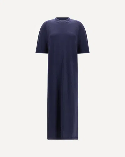 Sa Su Phi Cashmere Long Dress In Blue