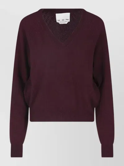 Sa Su Phi Cashmere Silk Crewneck Sweatshirt In Brown