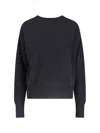 Sa Su Phi Crew Neck Pure Cashmere Sweater In Black  
