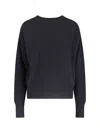 Sa Su Phi Crew Neck Pure Cashmere Sweater In Black