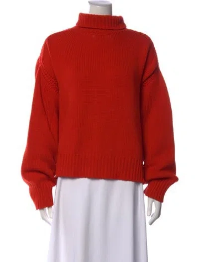 Pre-owned Sa Su Phi Cashmere Turtleneck Sweater In Orange
