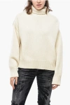 Sa Su Phi Cashmere Turtleneck Sweater With Open Back In Neutral