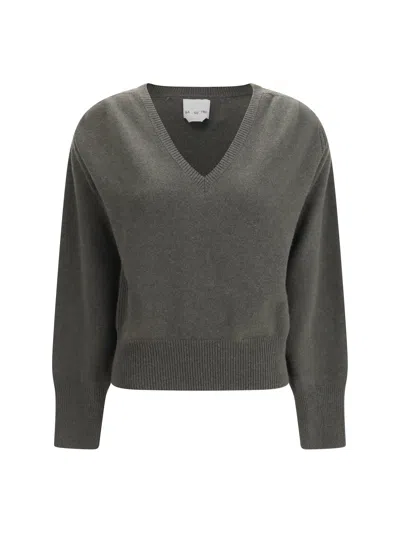 Sa Su Phi Cashmere V-neck Sweater In Gray
