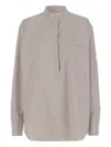 Sa Su Phi Beige Cotton Baloon Shirt