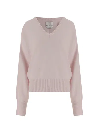 Sa Su Phi Crew-neck Sweater In Pink