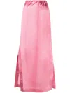 Sa Su Phi Gilda Long Silk Skirt In Pink