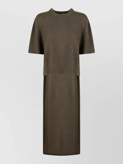 Sa Su Phi Cropped Midi Dress In Green