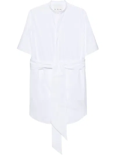 Sa Su Phi Daria Poplin Shirt Dress In White
