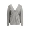 Sa Su Phi Double Side V Cardigan In Grey