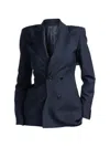 Sa Su Phi Double-breasted Blazer In Blue