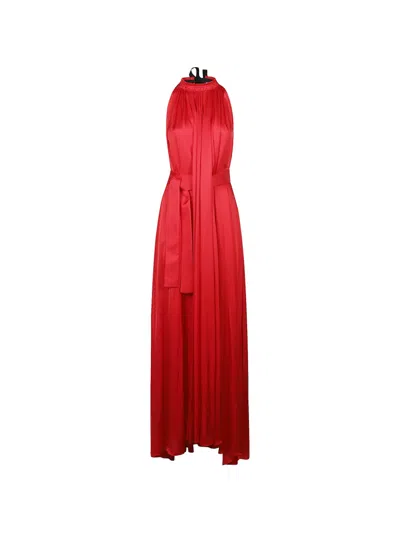 Sa Su Phi Frida Sleeveless Long Dress In Red