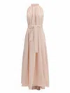 Sa Su Phi Multicolor Polyester Long Dress In Pink