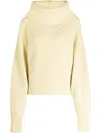 Sa Su Phi Cashmere Blend High-collar Knit Sweater In Yellow