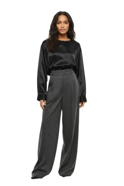 Sa Su Phi Grey Loose Flat Front Pants