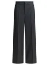 Sa Su Phi Grey Virgin Wool Elastane Trousers In Grey