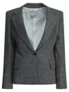 Sa Su Phi Grey Wool Silk Jacket In Gray
