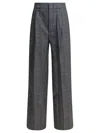 Sa Su Phi Grey Wool Silk Trousers In Gray