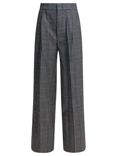 Sa Su Phi Grey Wool Silk Trousers In Gray