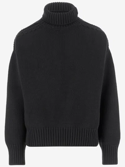 Sa Su Phi High Neck Cashmere Sweater In Black