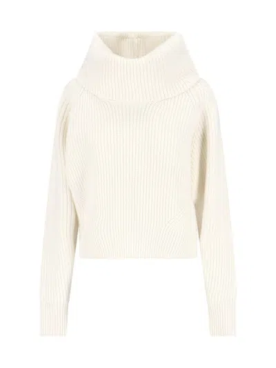 SA SU PHI HIGH-NECK RIBBED KNIT SWEATER