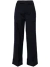 Sa Su Phi High-rise Wool Trousers In Blue