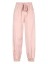 Sa Su Phi High-waisted Silk Blend Athletic Pants With Drawstring Closure
