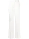 Sa Su Phi Straight-leg Cotton-gabardine Tailored Trousers In Weiss
