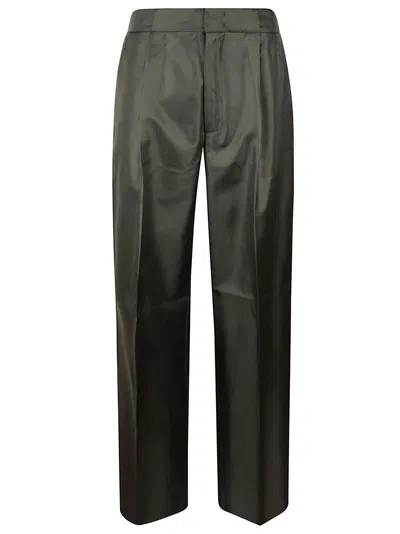 Sa Su Phi High-waisted Black Trousers With Structured Waistband And Pleated Front