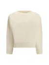 Sa Su Phi Crew-neck Knitted Sweater In Neutral