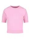 Sa Su Phi Crew Neck Cashmere Pink Top In Nude & Neutrals